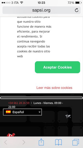 spanish cookie law disclaimer 2