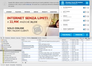 Telecom Italia cookie banner
